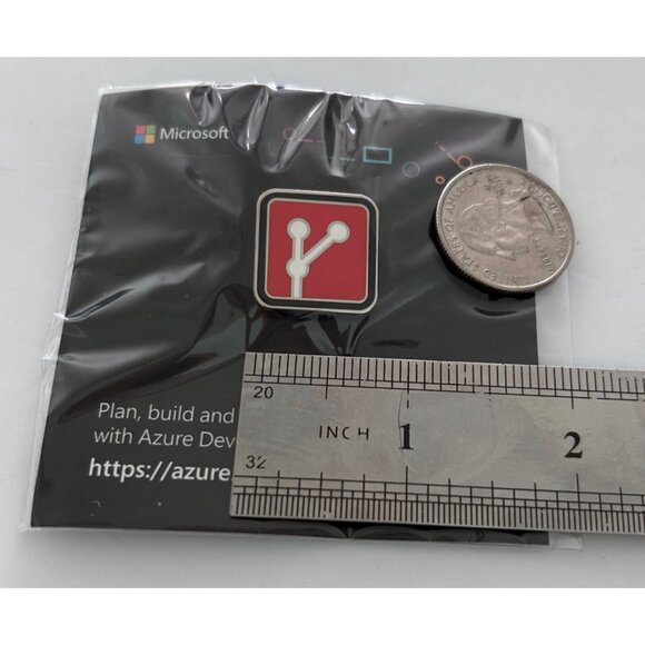 Microsoft Azure DevOps Git Logo Enamel Computer Pin Badge - Picture 2 of 3
